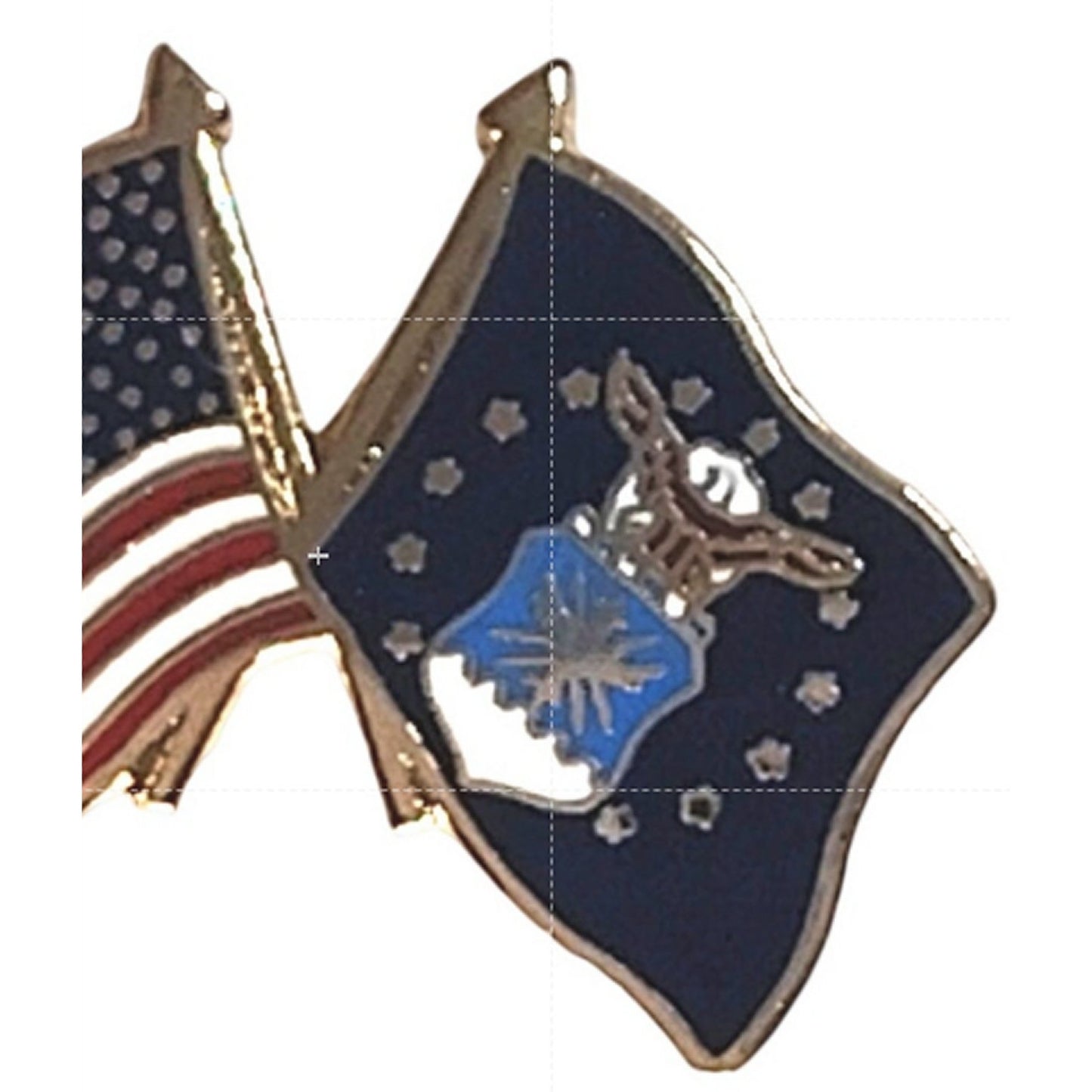 US Air Force American Flag Novelty Biker Jacket Hat Lapel Pin 1" × 3/4"