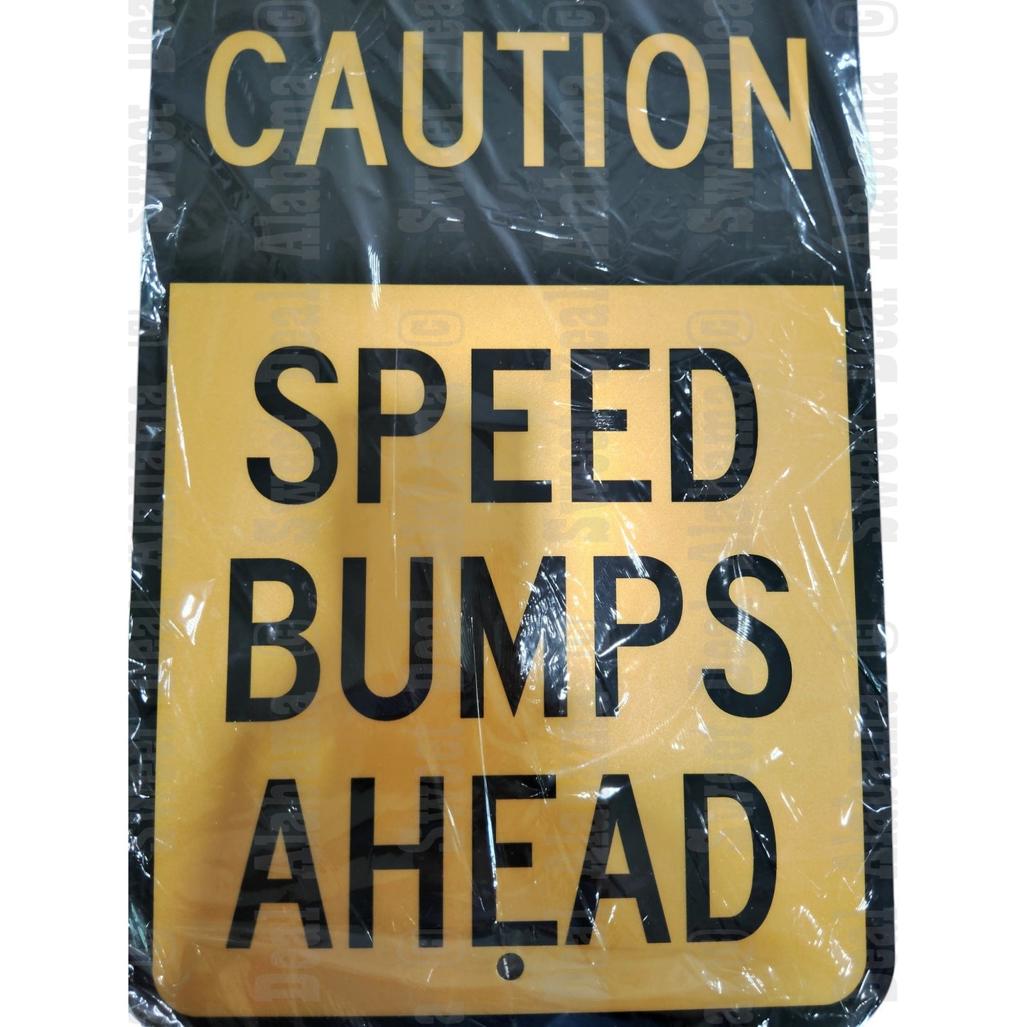 Caution - Speed Bumps Ahead Sign - 12" x 18", High Intensity Reflective Aluminum