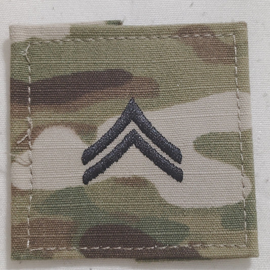 U.S. Army Corporal (CPL), E‑4 Patch OCP Scorpion W2, 2"×2" Sew‑On Device