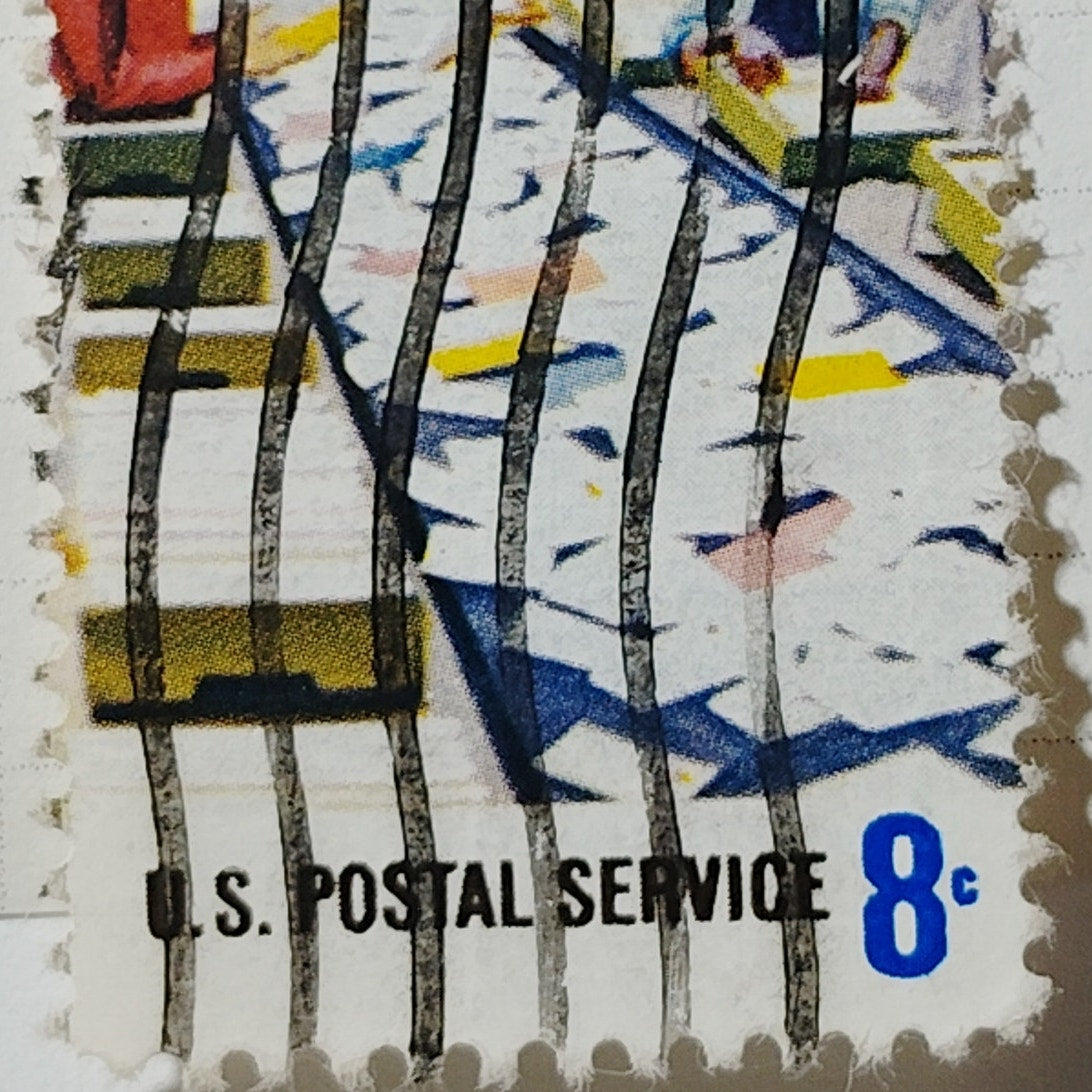 1973 US 8c Letter Facing Postal Employees Stamp #1491 Used Cancelled