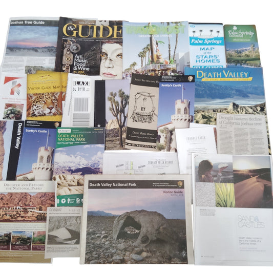 Death Valley & Palm Springs 2014 Travel Ephemera Lot - Vintage Brochures & Maps