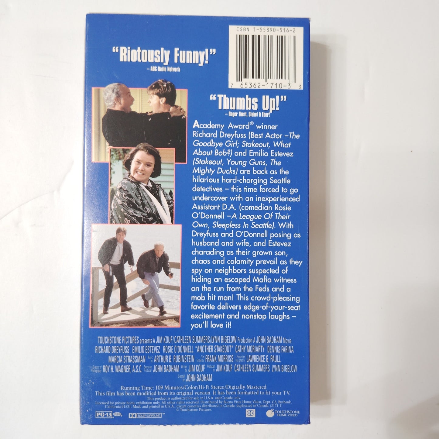 Another Stakeout VHS 1993 Richard Dreyfuss Emilio Estevez Rosie O’Donnell Comedy