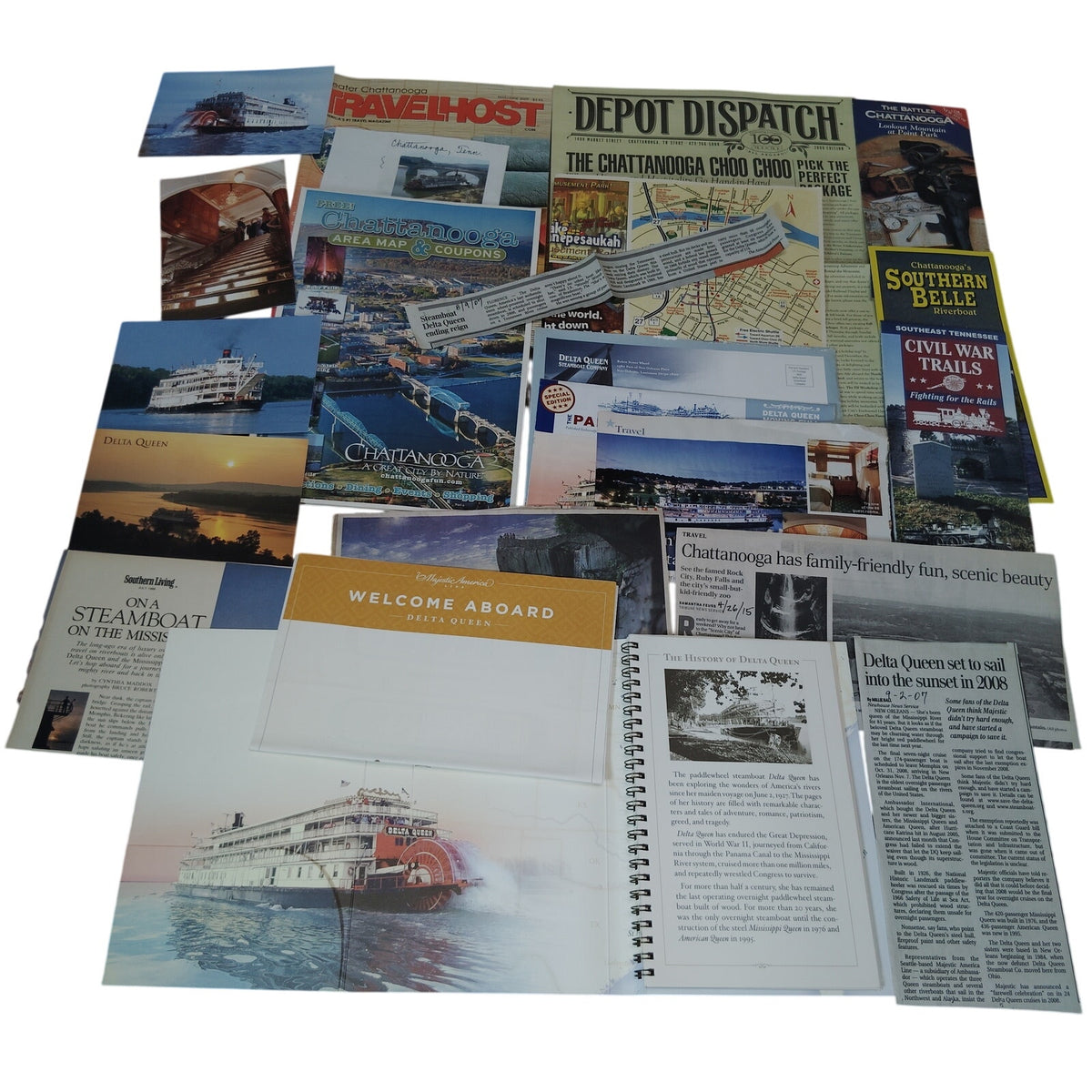Chattanooga Tennessee 2009 Delta Queen Ephemera Collection - Travel Souvenirs