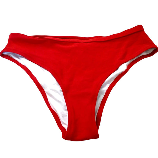 Cupshe Red High Waisted Bikini Bottoms Solid Swim Bottoms Women’s XL