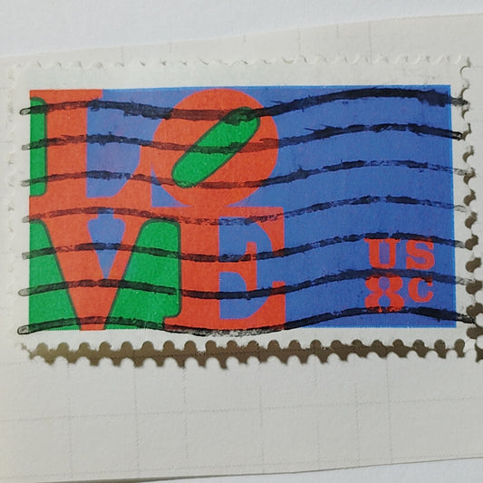 1973 US Postage Stamp Scott #1475 8c Love Robert Indiana Pop Art Used Canceled