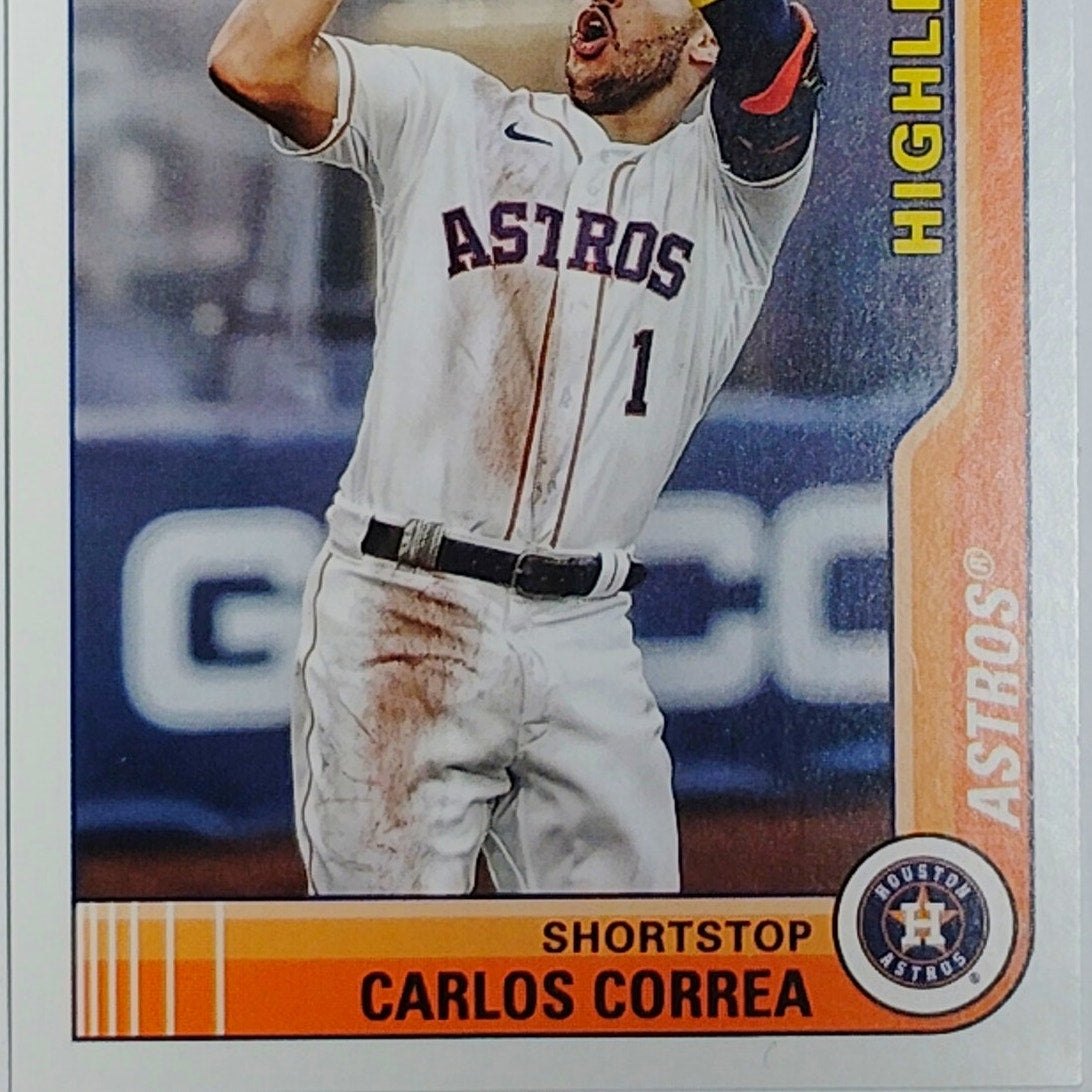 2021 Topps Big League #295 Carlos Correa Highlights Orange Astros SS - VG/EX