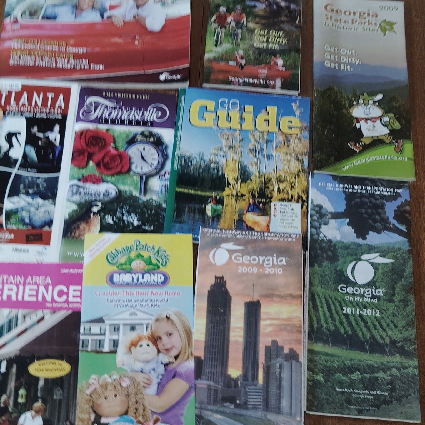 Vintage Georgia State Parks & Travel Ephemera Lot - Guides, Maps, Brochures