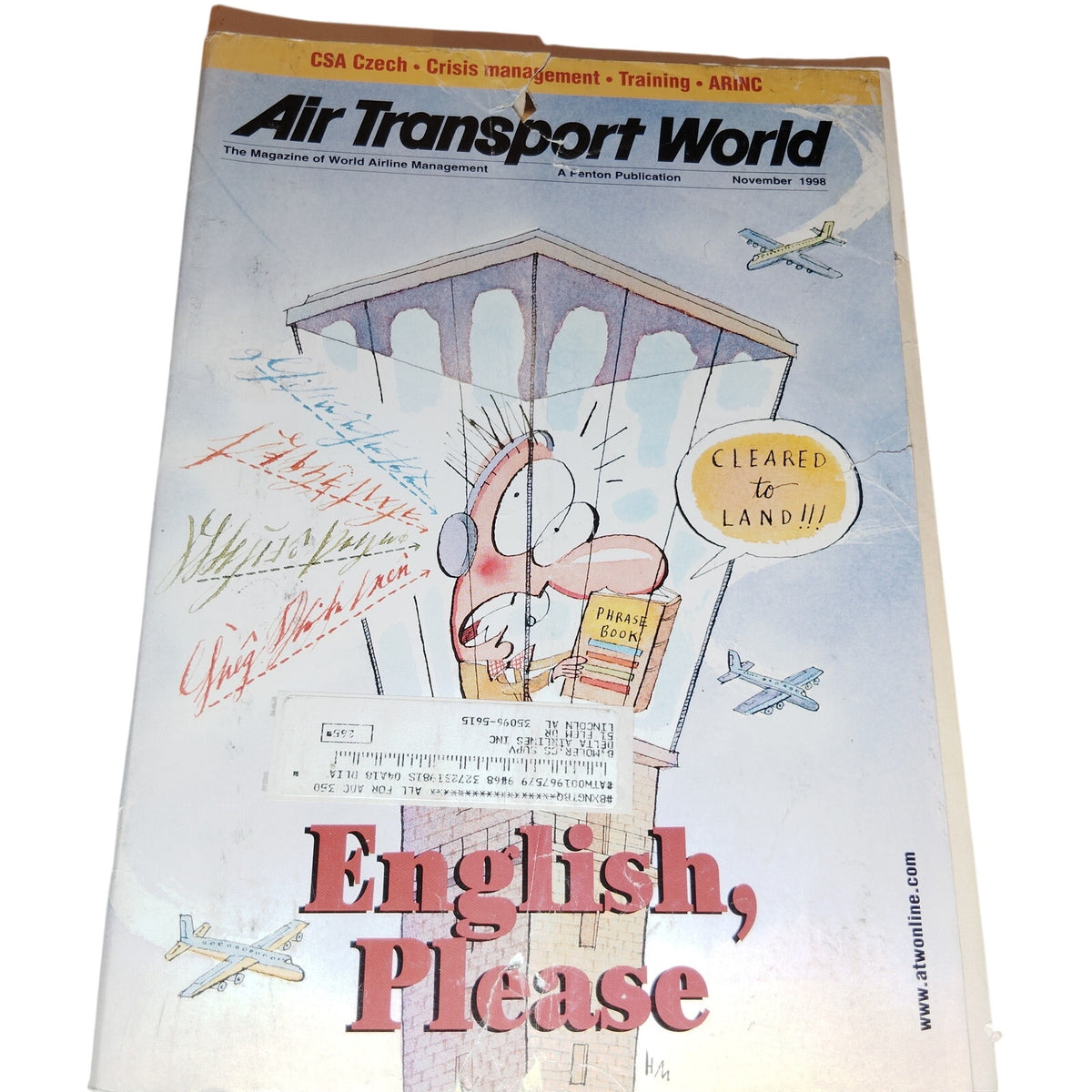 Vintage Air Transport World Magazine - November 1998 Aviation Management