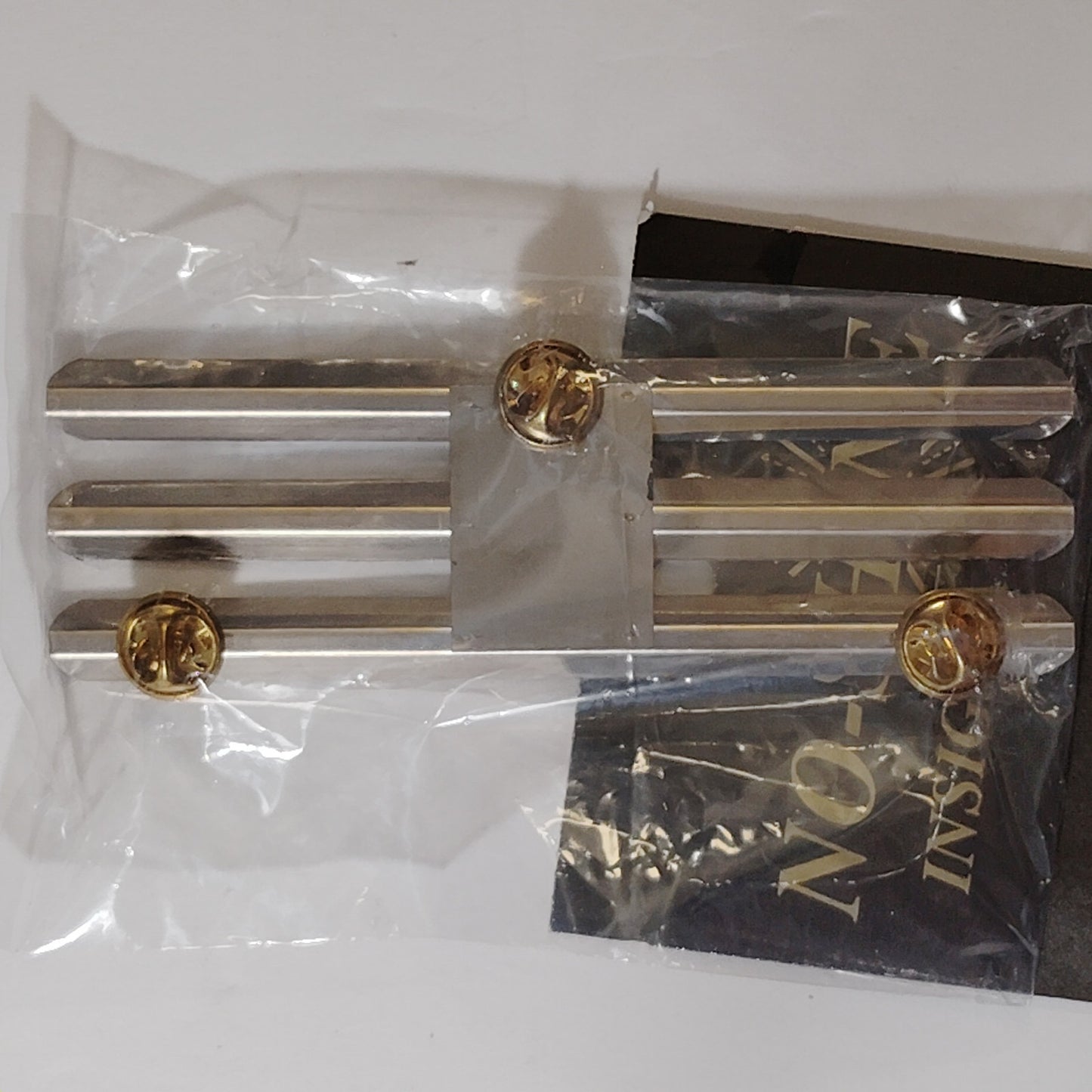 Mounting Rack Bar - 9 Ribbons 3/3/3 Centered w/ 1/8" Gap, No-Shine Insignia