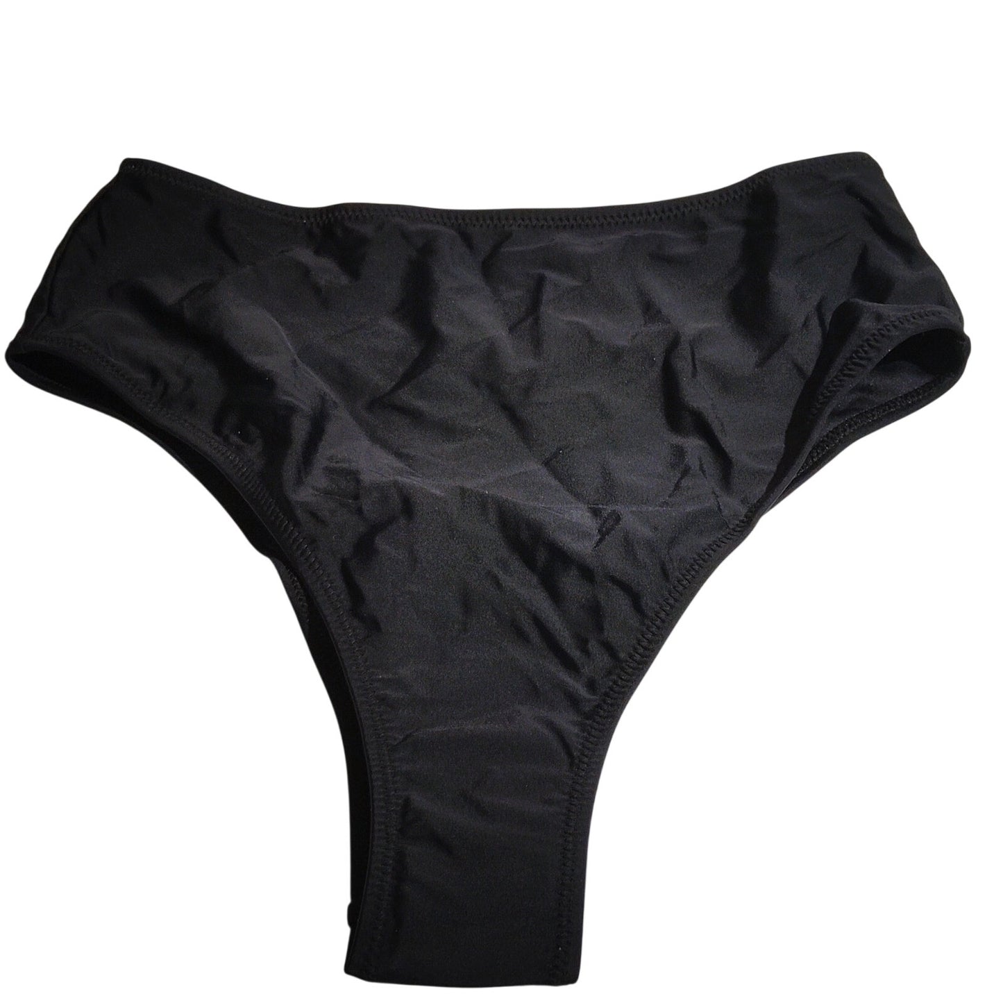 Kepblom High‑Waisted Bikini Bottoms – High‑Cut Cheeky – Black – Medium – NWT