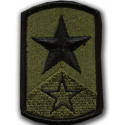 US Army 72nd Infantry Brigade SSI Patch Subdued Bagby Green Black Sew‑On 3" × 3"