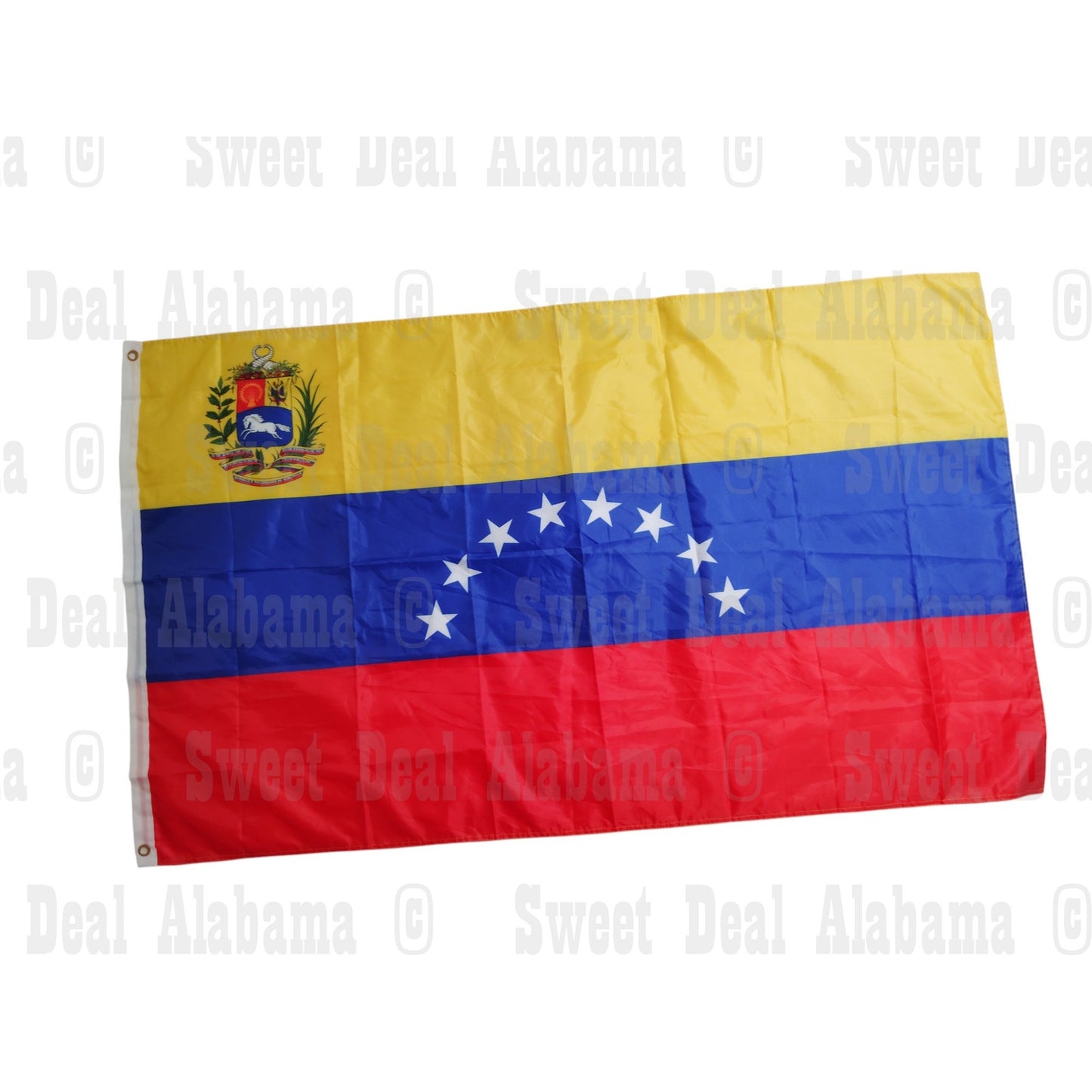 Venezuela Flag 5x3ft - National Banner with Coat of Arms, Outdoor Display