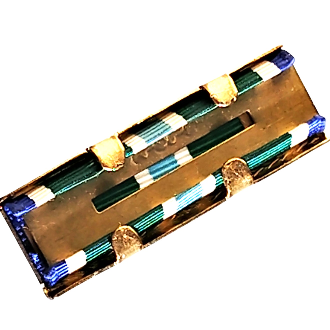 Coast Guard Meritorious Unit Commendation Ribbon w/ Frame, 1-1/2"L x 1/2"H USCG