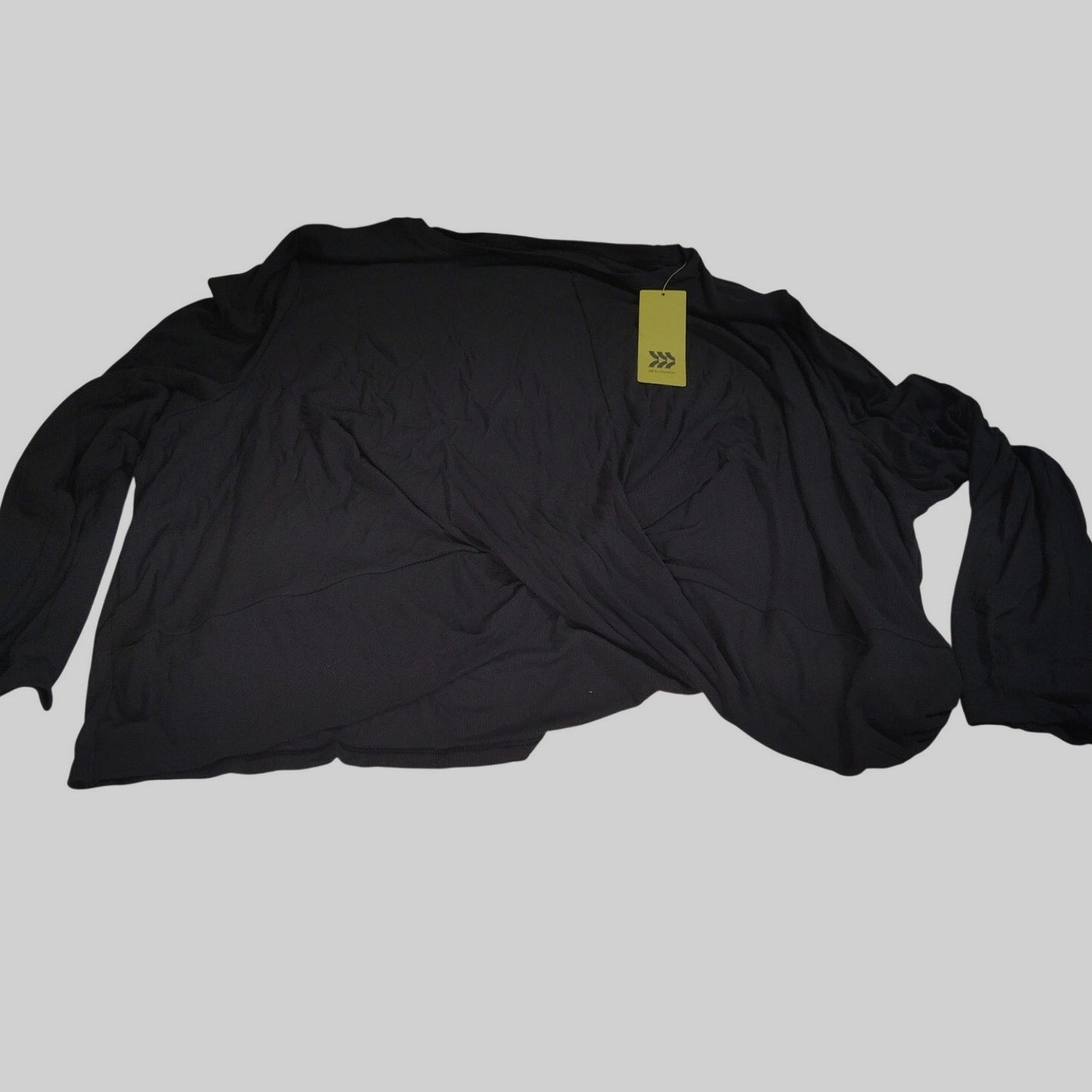 All in Motion Women’s Twist Front Long Sleeve Top Black 4X
