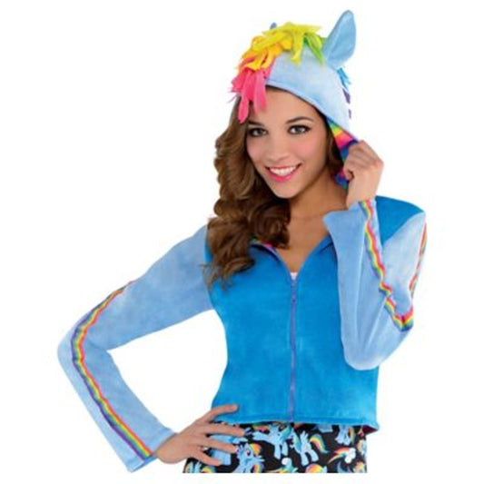 Adult Women’s Rainbow Dash Hoodie Costume My Little Pony S/M (Up to Size 8)