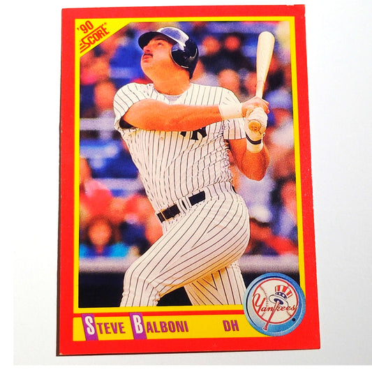 1990 Score Steve Balboni #327 New York Yankees Designated Hitter MLB EX