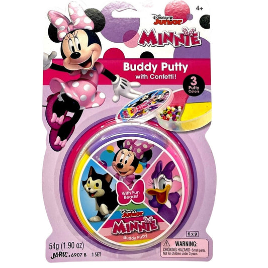 Disney Minnie Buddy Putty – 1 Pack w/ Confetti, 3 Colors, Fun Beads, Ages 4+