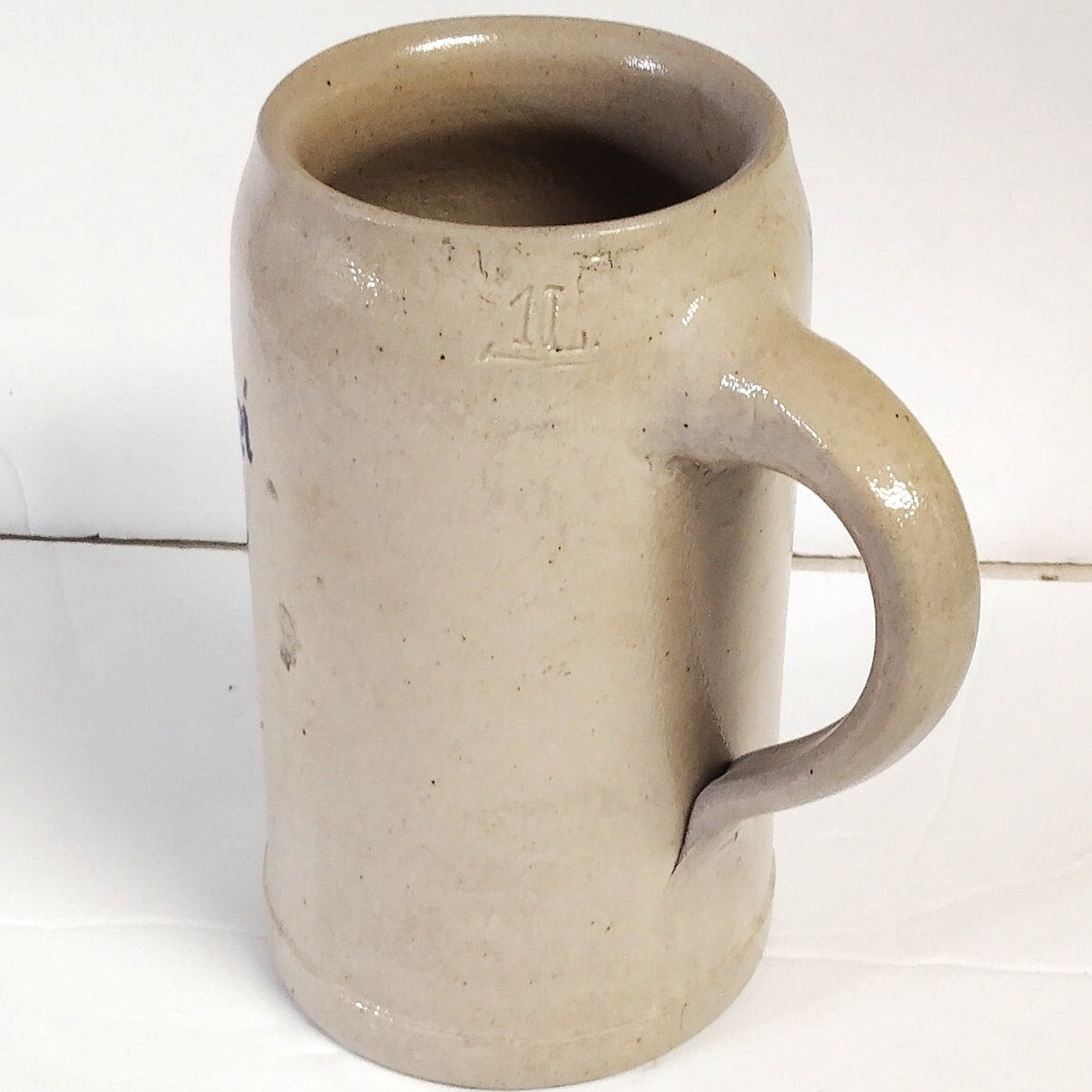 VTG Löwenbrauerei Grafenwöhr 1L German Salt‑Glazed Collector Beer Krug Stoneware
