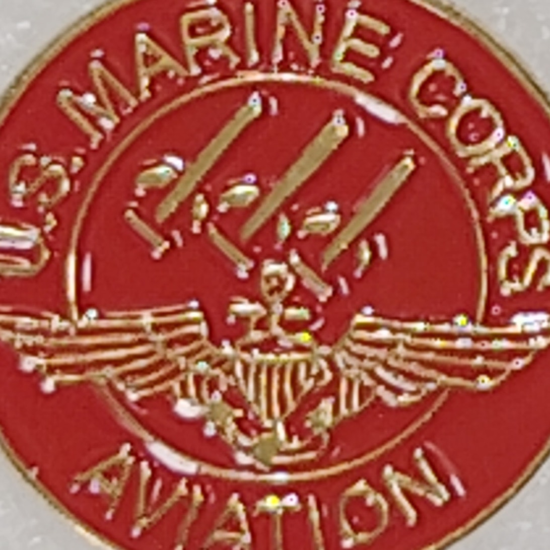 Marine Corps Aviation Wing Emblem Novelty Hat/Lapel/Brooch Pin, Enamel Metal