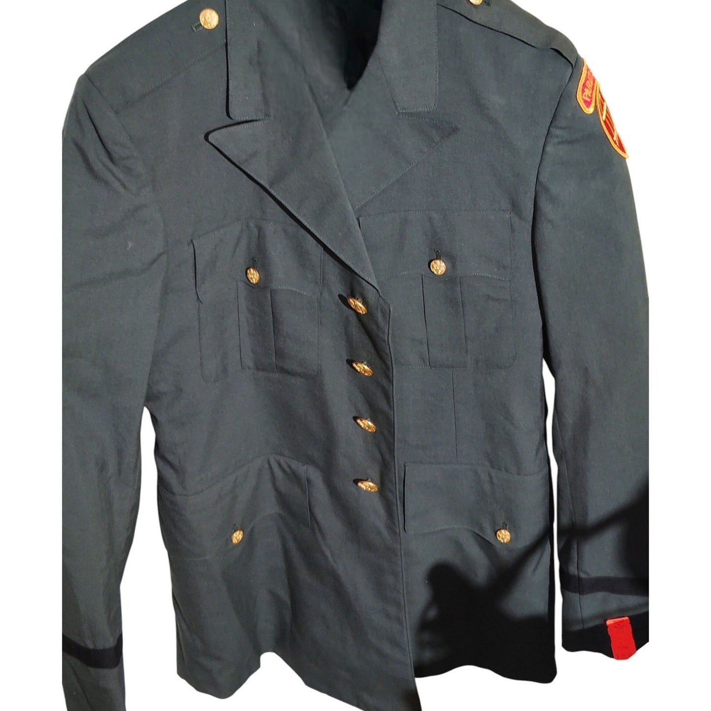 Army AG-344 Class 3 Dress Coat, 39L, Derossi & Son Co. Georgia State Defense Force “Parati Servire”
