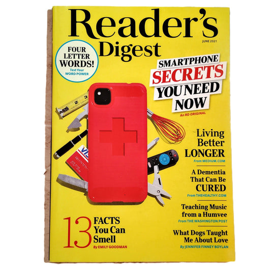 Reader's Digest Magazine June 2021 Smartphone Secrets Back Issue Tech Tips