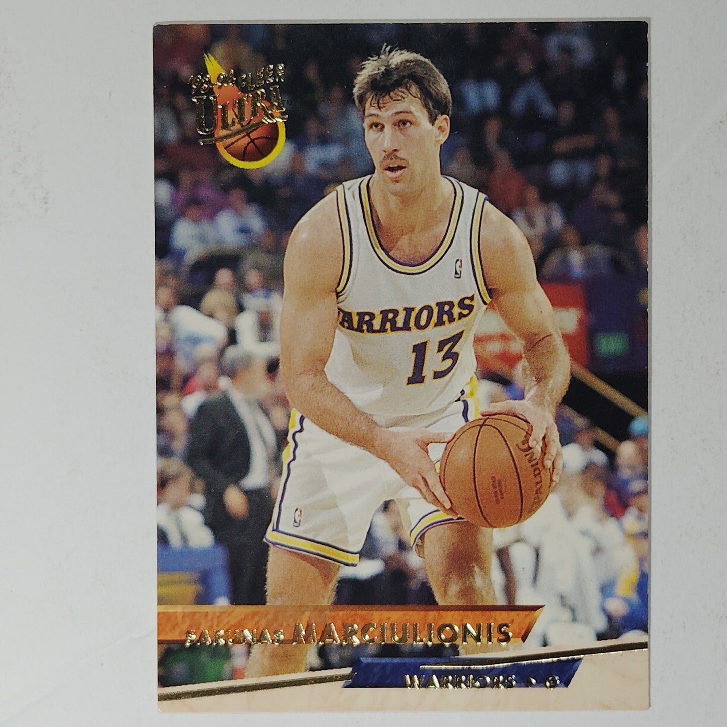 1993–94 Ultra Sarunas Marciulionis #67 – Warriors Guard VG/EX (Off-Center Foil)