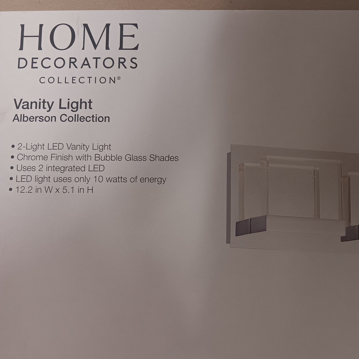 Home Decorators Collection Alberson 2-Light Chrome LED Vanity Light Bar