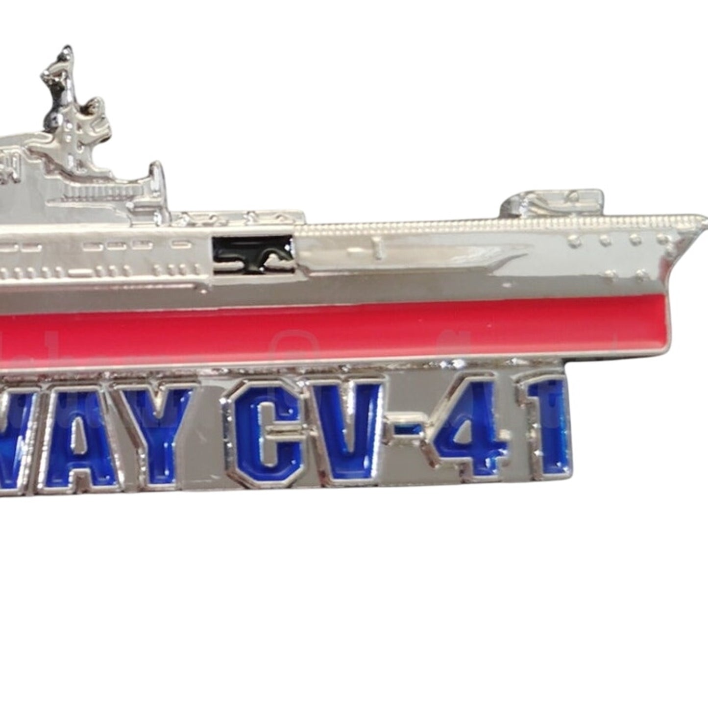 Naval USS Midway CV-41 Ship Collector's Hat, Lapel, Brooch Pin 2-1/2"W x 3/4"H