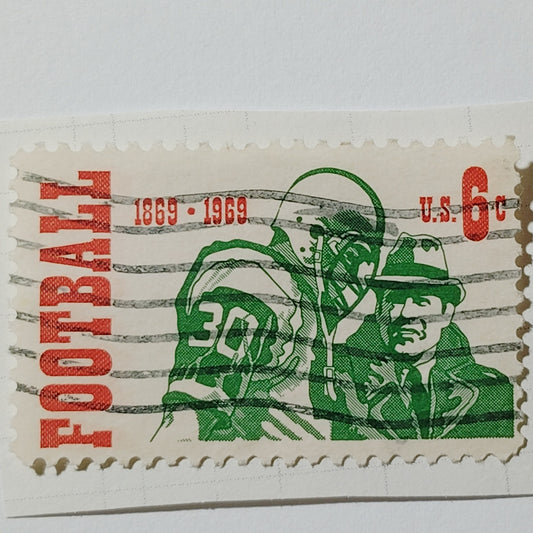 1969 US 6c Intercollegiate Football Centennial #1382 Used Cancelled Sports