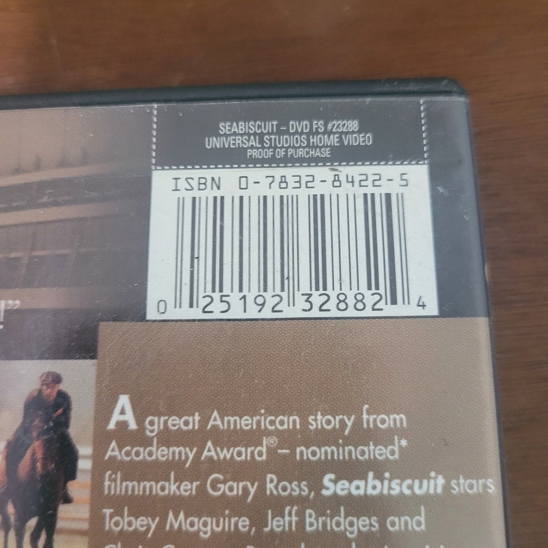 Seabiscuit DVD 2003 Full Screen – Inspirational Sports Drama, Tobey Maguire