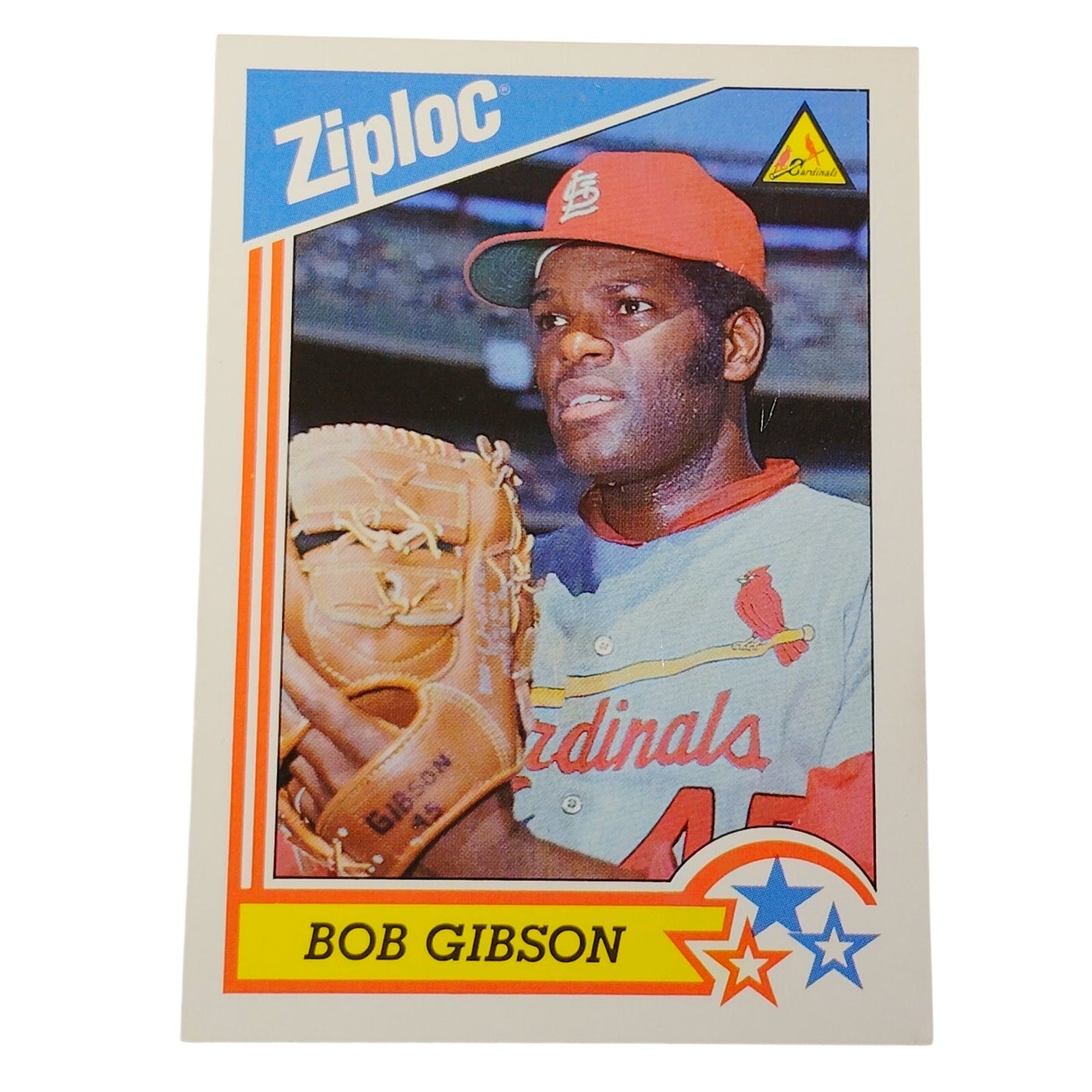 1992 Ziploc Bob Gibson #2 St. Louis Cardinals MLB Baseball Card VG/NM