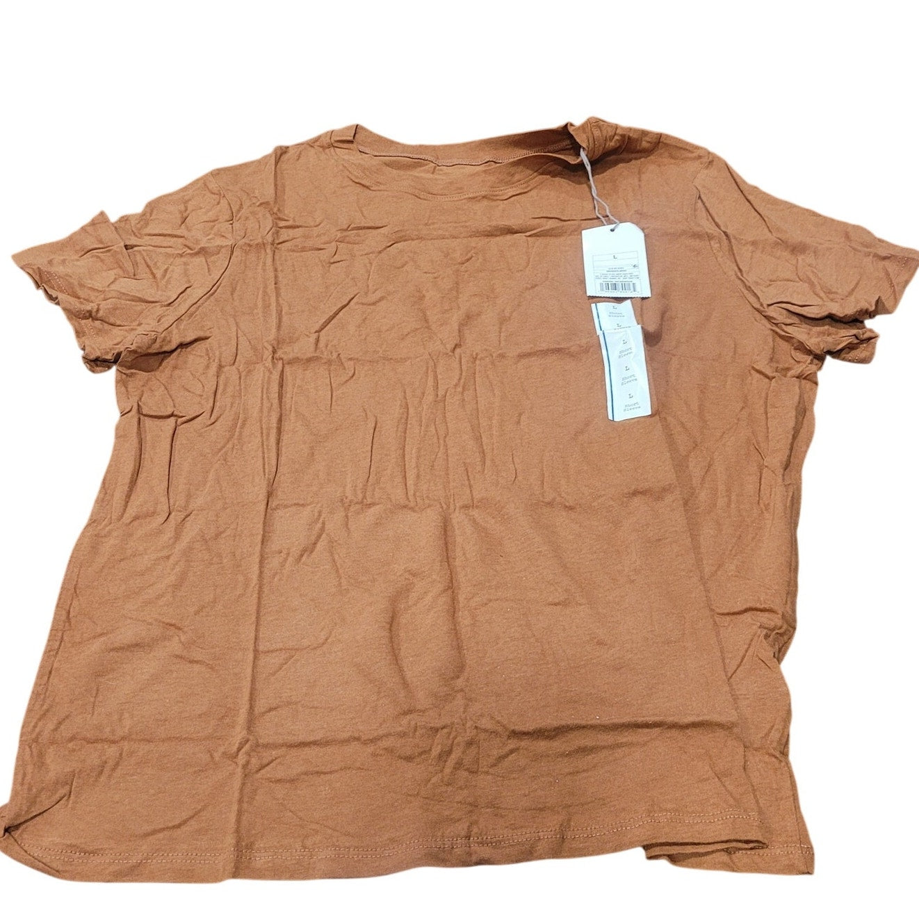Women’s Short Sleeve T‑Shirt – A New Day – Light Brown – Large