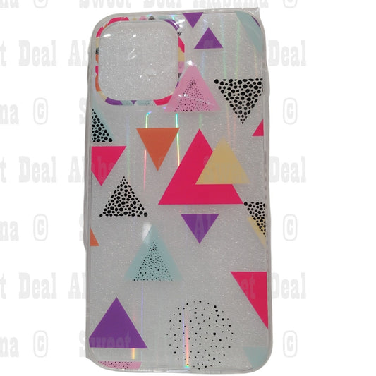 Cellphone Case For iPhone 12 Pro Max or 13 Pro Max (6.7"), Clear, Geometric