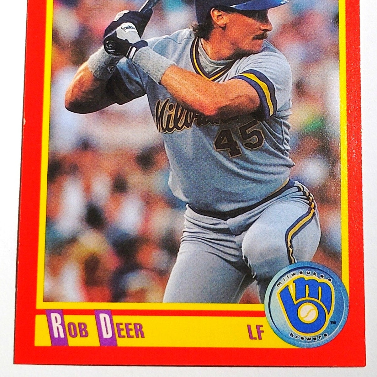 1990 Score Rob Deer #390 Milwaukee Brewers Left Fielder MLB Baseball EX