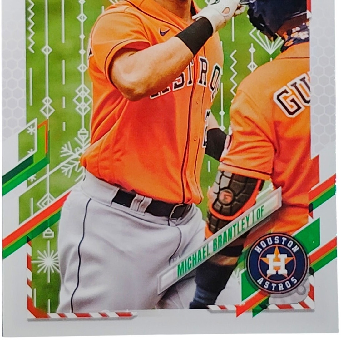 2021 Topps Holiday Michael Brantley HW69 Houston Astros OF Baseball Card VG/EX