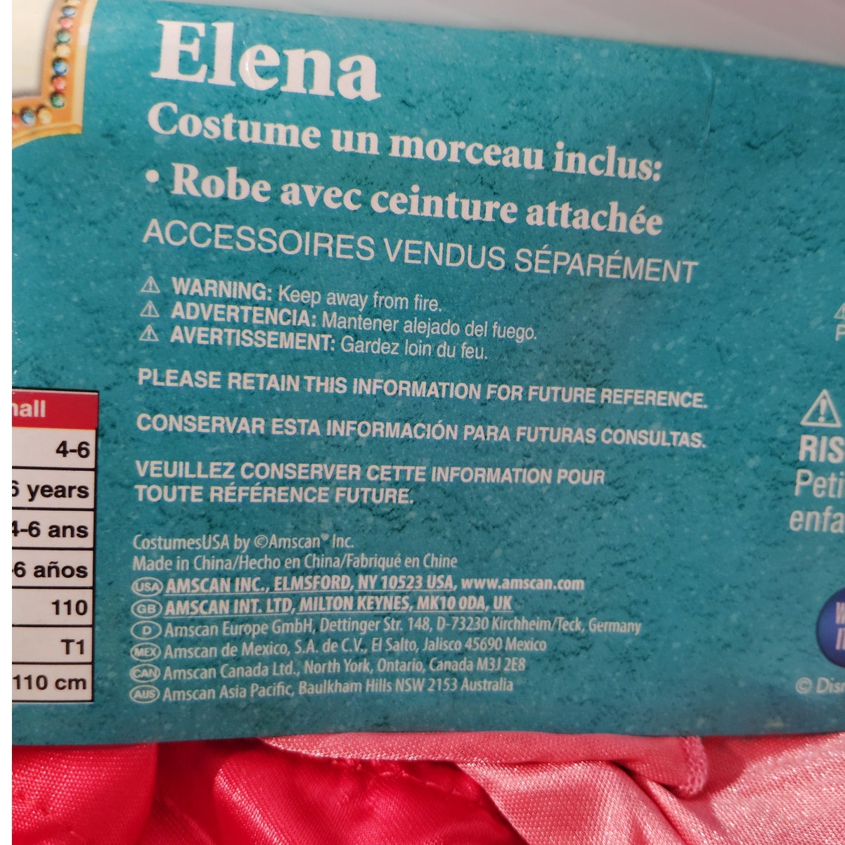 Elena of Avalor Girls Costume Small Ruffled Hemline Sparkle Mesh Underskirt