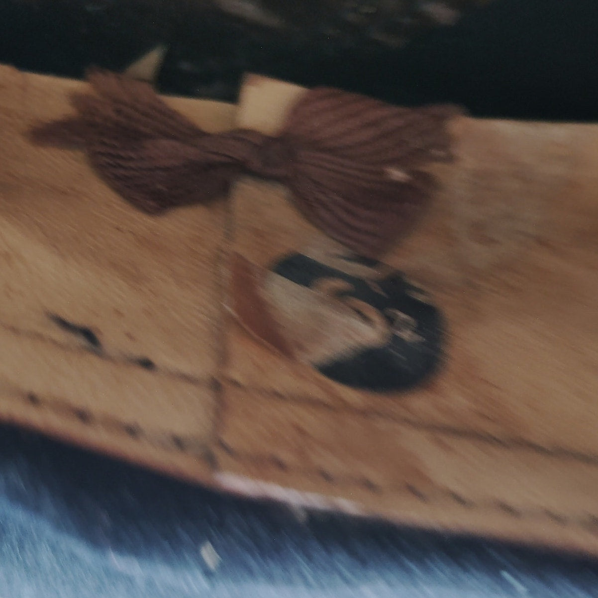 WWII–Korean War Era Formal Wool Cap – Sz 6-1/2, Blue w/ Black Band, Gold Text