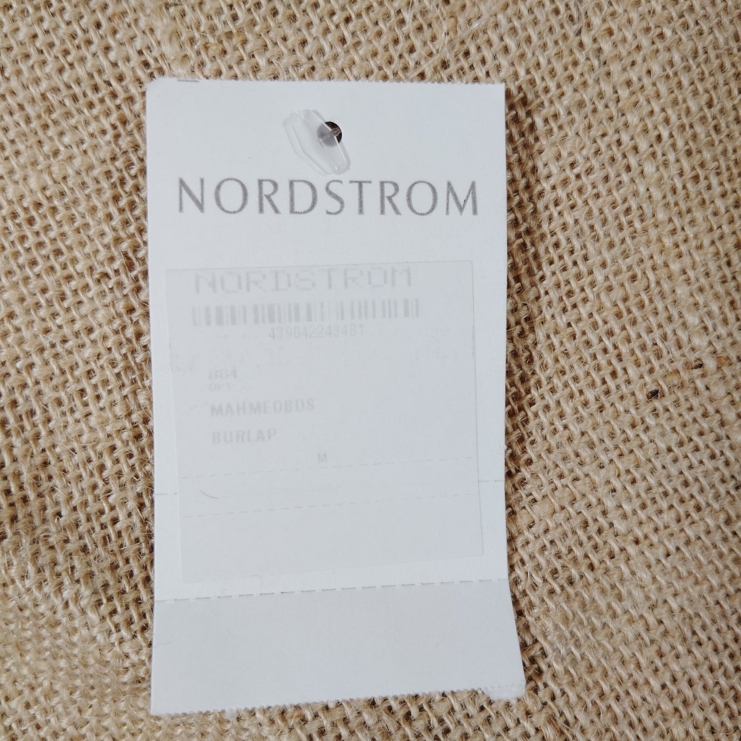 Nordstrom Burlap Gift Bag – 15" × 20" Drawstring Sack – Reusable Holiday Wrap