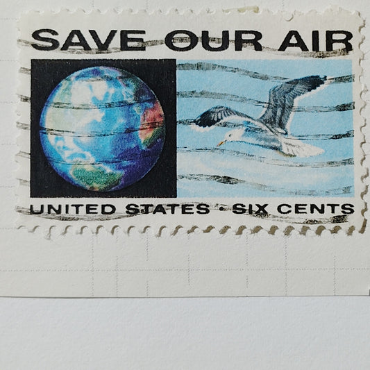 1970 US 6c Save Our Air Anti-Pollution Stamp #1413 Used Cancelled Philately