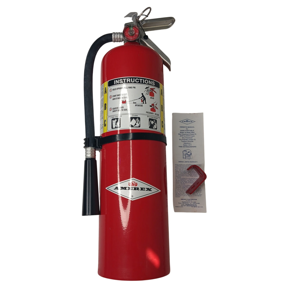 Amerex B456 10 lb ABC Dry Chemical Fire Extinguisher w/ Wall Bracket 4A:80B:C