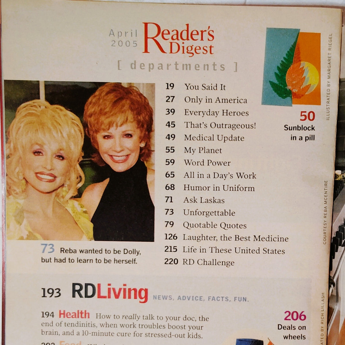 Reader's Digest April 2005 Magazine - Dr. Phil, Dolly Parton & Reba McEntire