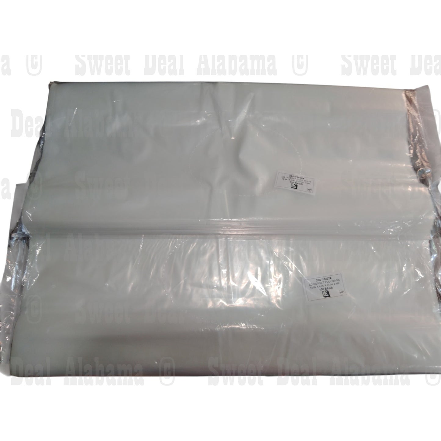 Gusseted Poly Bags 10"x4"x24" – 2 MIL LDPE, 200 Count, Clear Packaging Bags