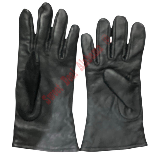 Black Leather Dress Uniform Gloves, Size 7C/8 (Medium)
