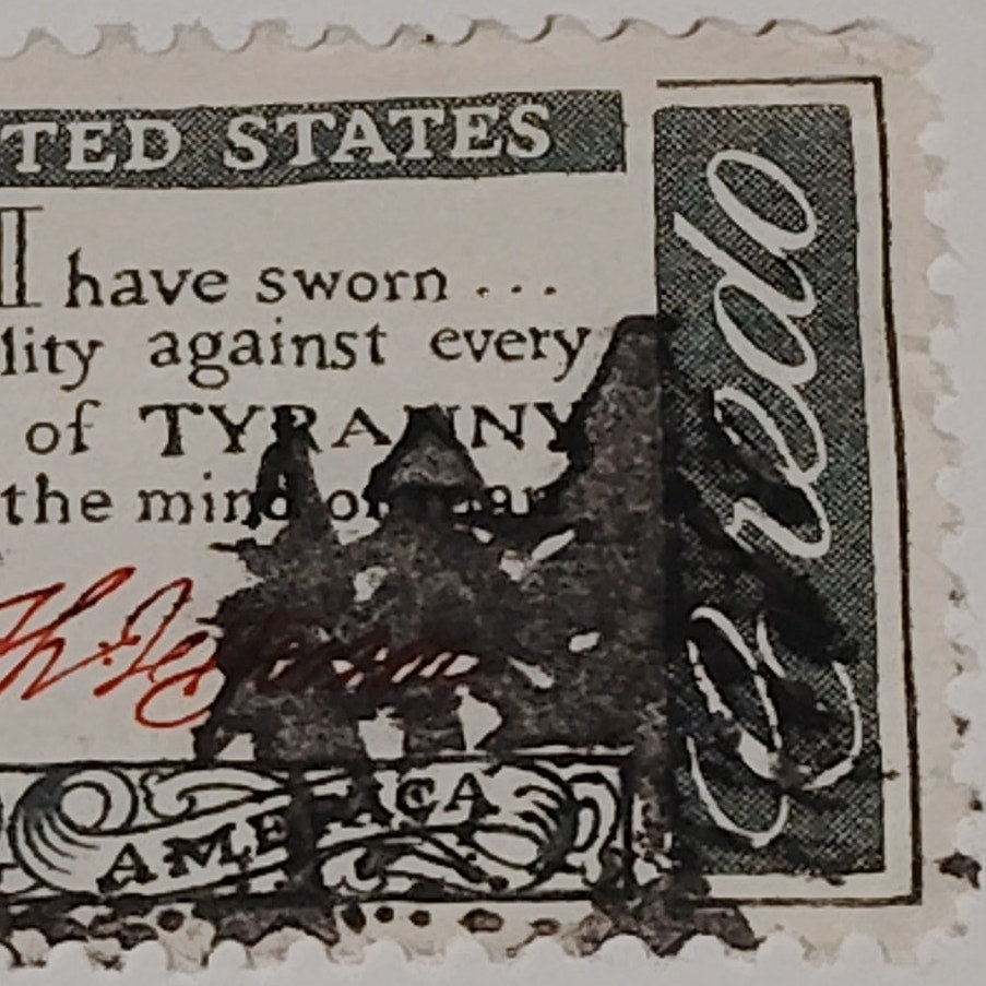 1960 Scott #1141 – 4¢ Thomas Jefferson / American Credo Series – Canceled
