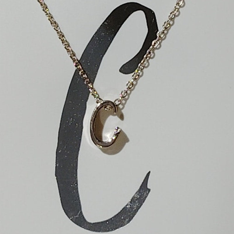 Icing Gold‑Tone Initial “c” Necklace, 16" + 3" Extension for adjusting – Women’s
