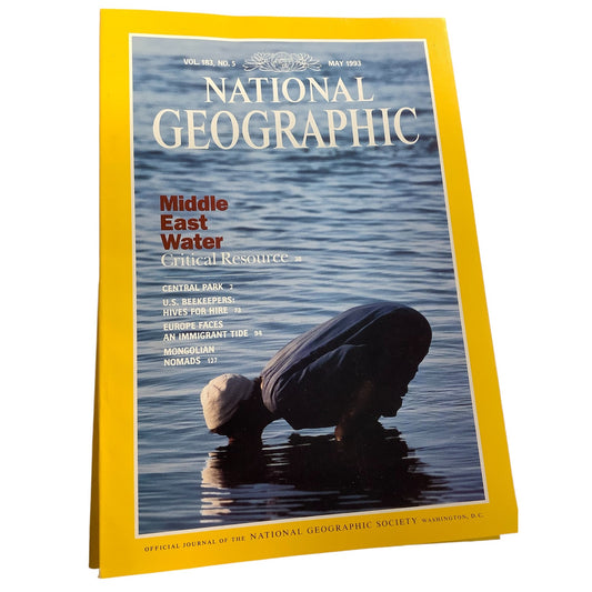 National Geographic Magazine May 1993 Middle East, Central Park, Mongolia Europe