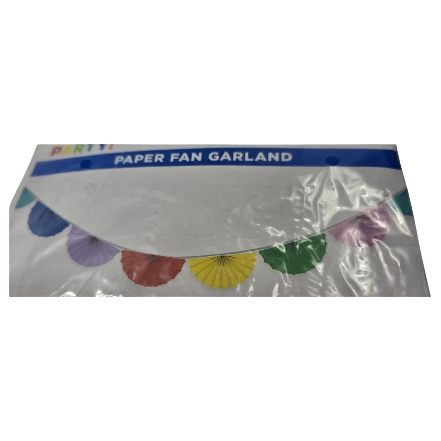 321 Party! Paper Fan Garland – 8ft Multicolor Hanging Decoration