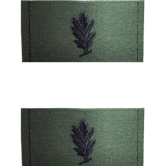 Vtg USN Medical Services Collar Devices Subdued, Embroidered OG-107, Set of 2
