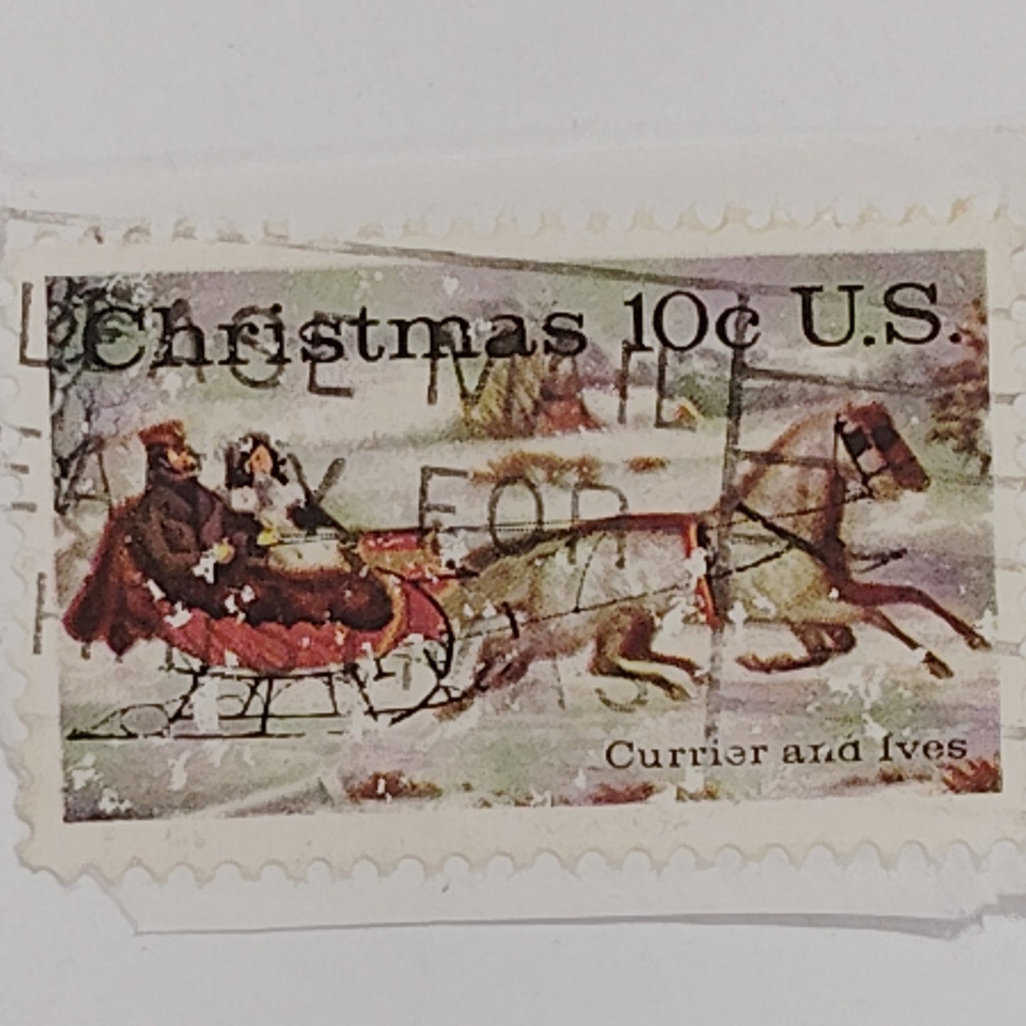 1974 Currier & Ives Christmas Stamps – 10¢  Lot of 5 Used – Scott #1551