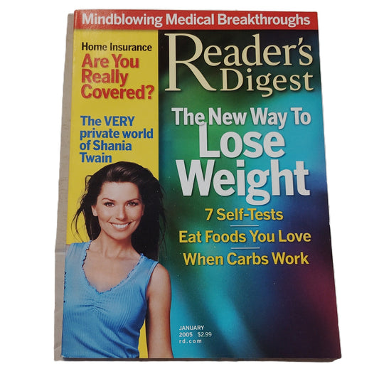 Reader's Digest January 2005 Shania Twain New Way to Lose Weight Magazine